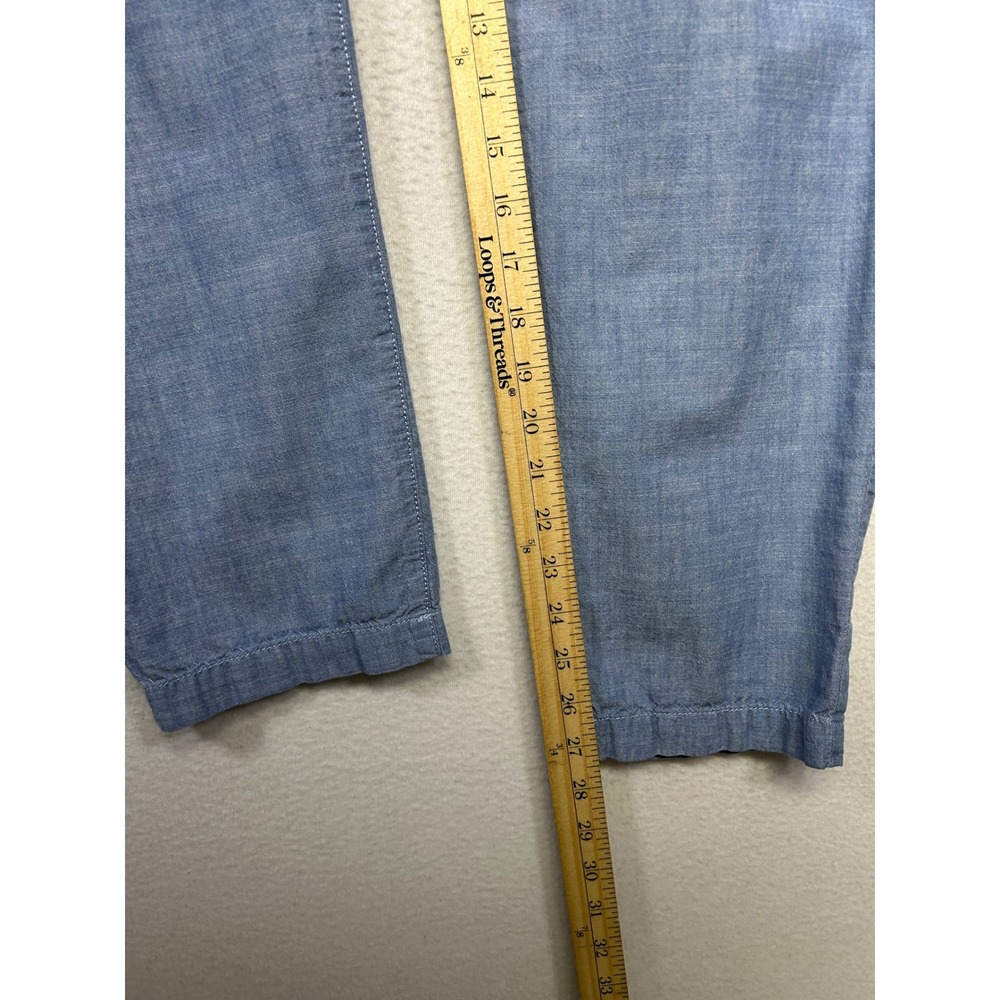 Coastal Preppy Talbots Womens 10 Blue The Weekend Chino Pants Minimalist Hampton - Picture 8 of 11